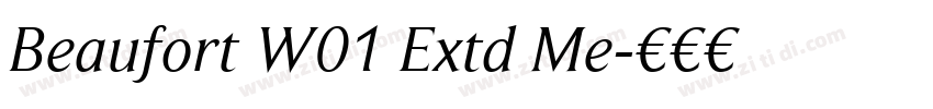 Beaufort W01 Extd Me字体转换